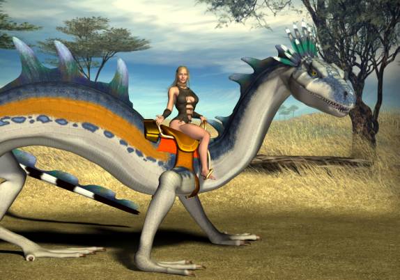 rendering of the biguana with rider