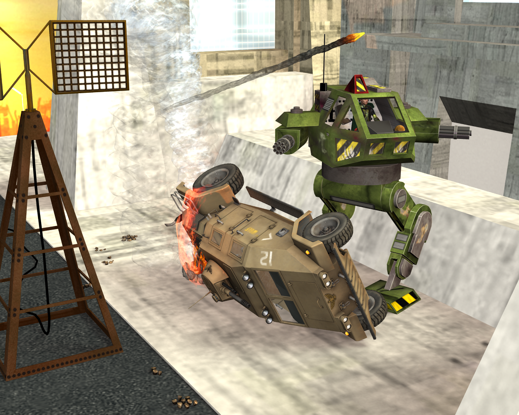 A victorious mecha